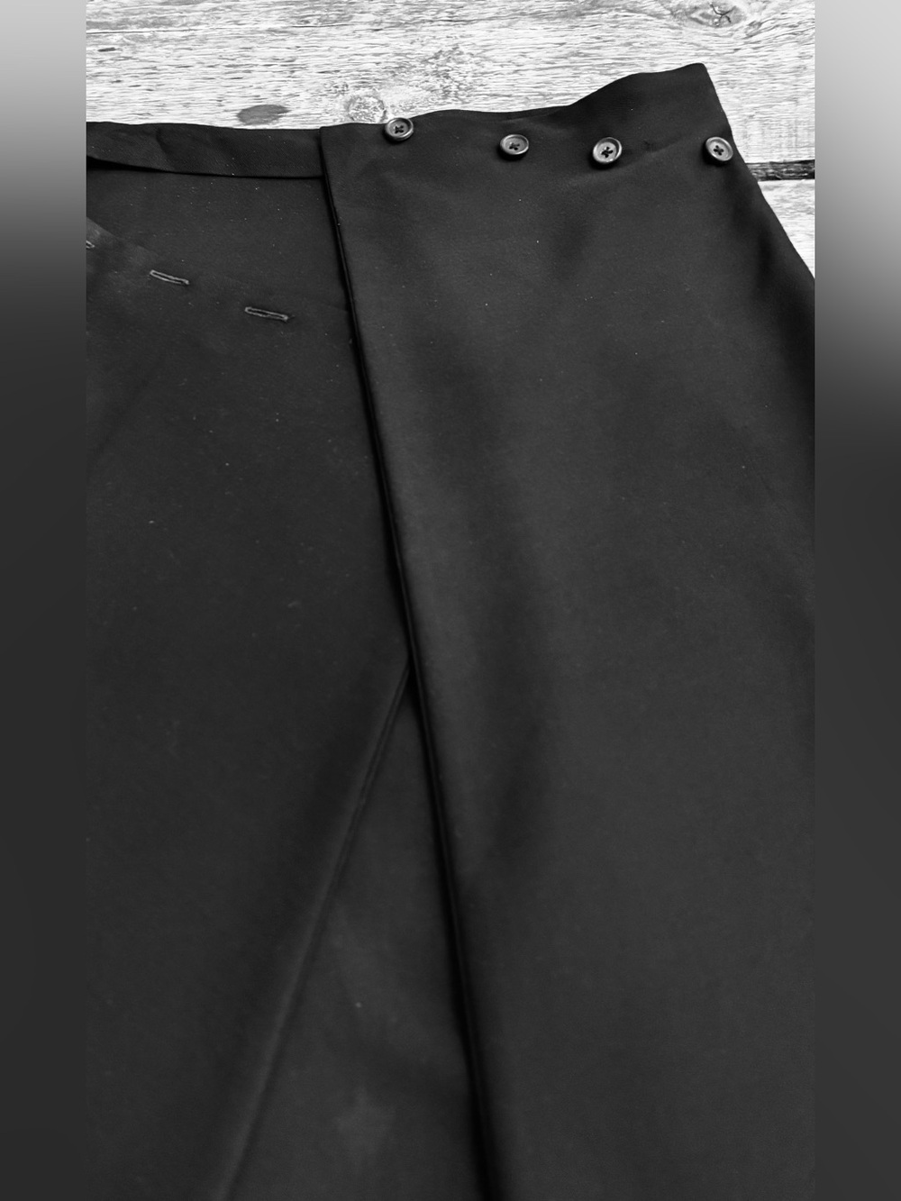 Vtg 90s Yohji Yamamoto Edgy Asymmetrical Archival Wrap Skirt Made in France (S) - Picture 3 of 5